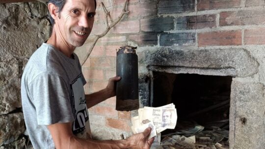 Man finds £47,000 stuffed in walls of his new home while renovating