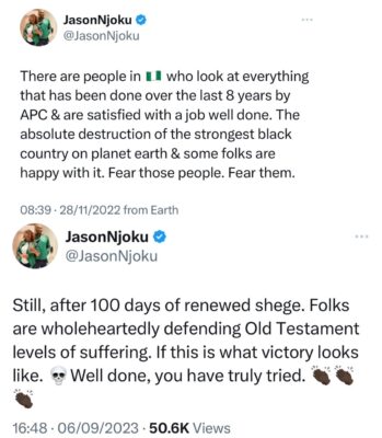After 100 days of renewed shege, folks are wholeheartedly defending Old Testament levels of suffering – Jason Njoku