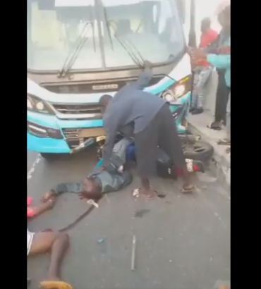 Three crushed to death as BRT bus rams into motorcycle in Alakija